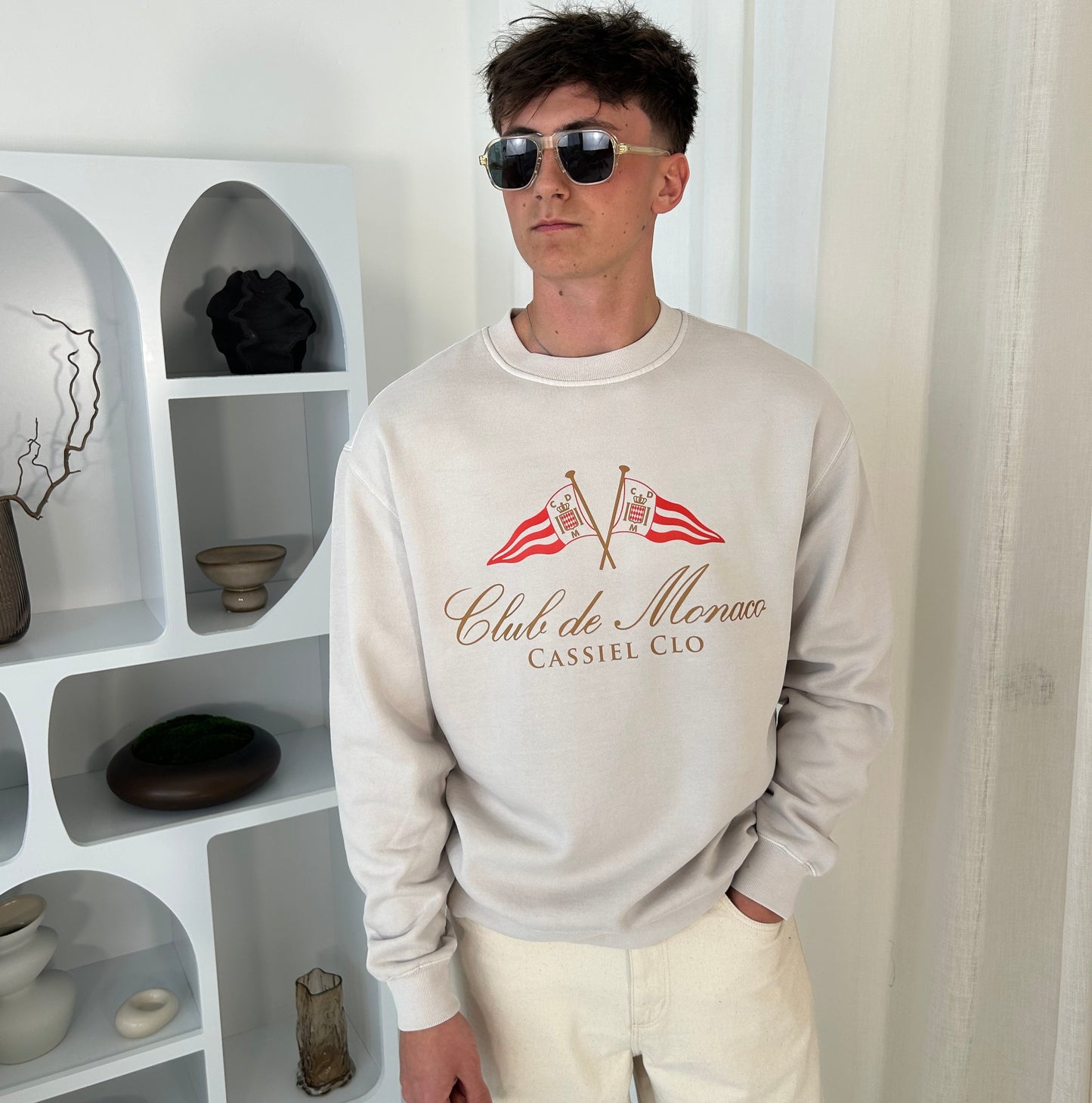 Cassiel Club De Monaco Bone Sweatshirt