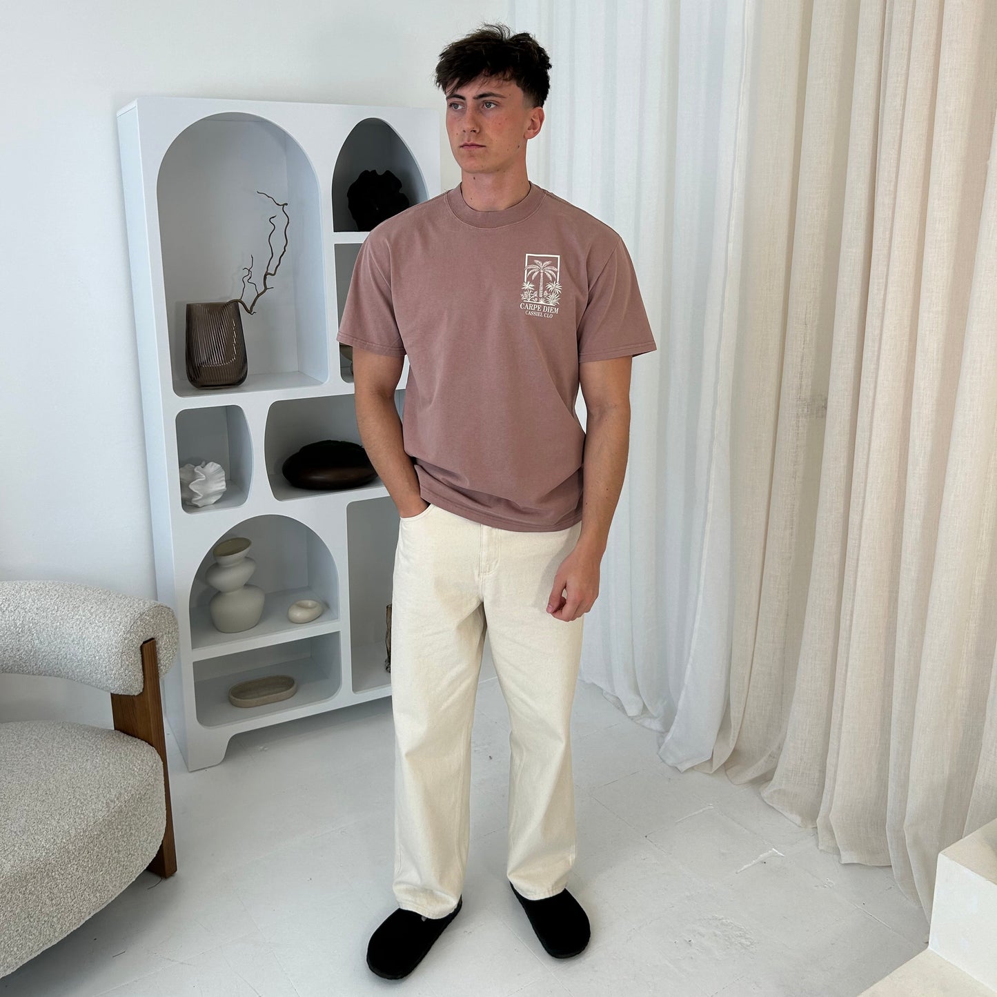 Cassiel Carpe Diem Faded Pink Tee