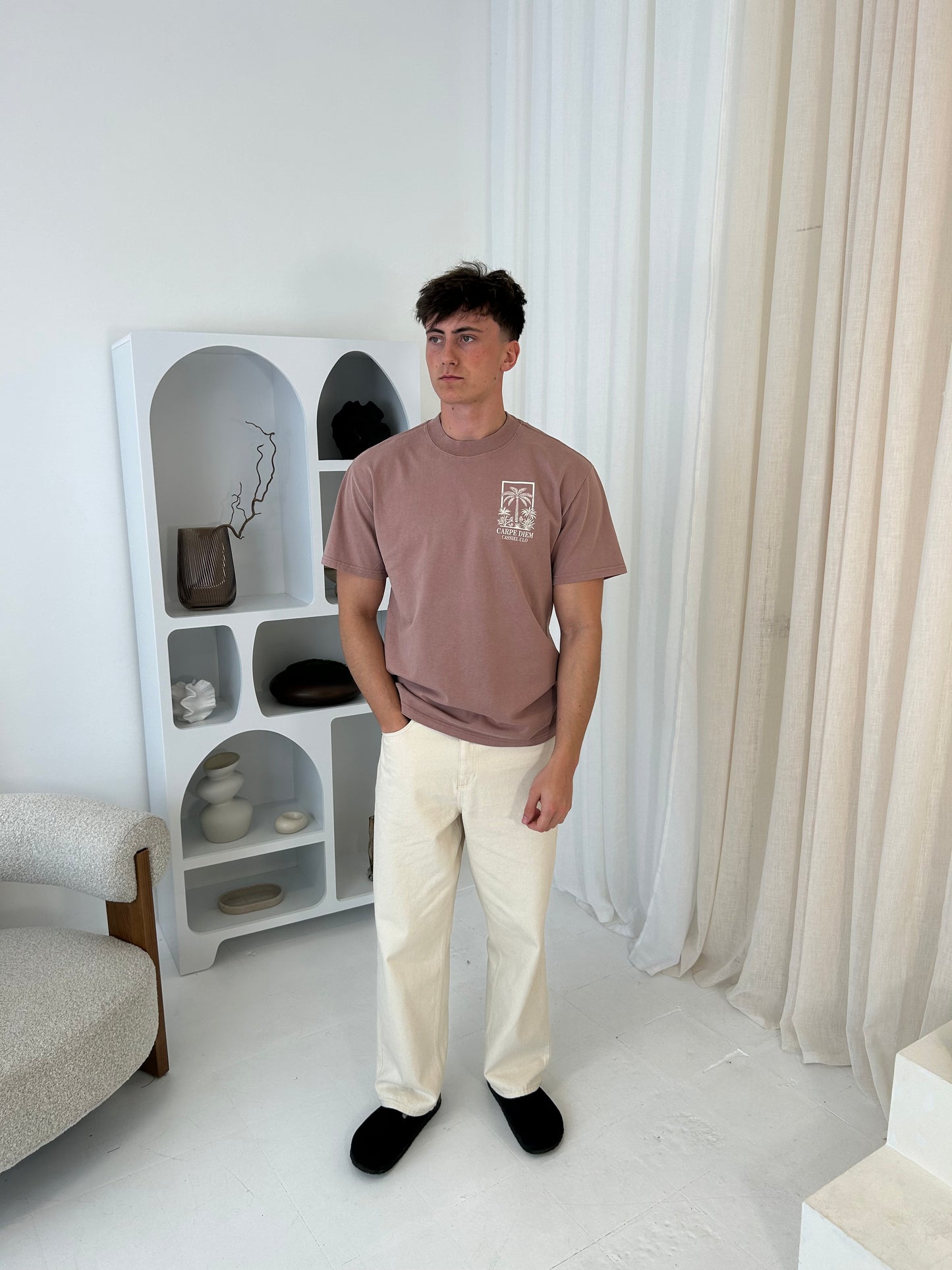Cassiel Carpe Diem Faded Pink Tee