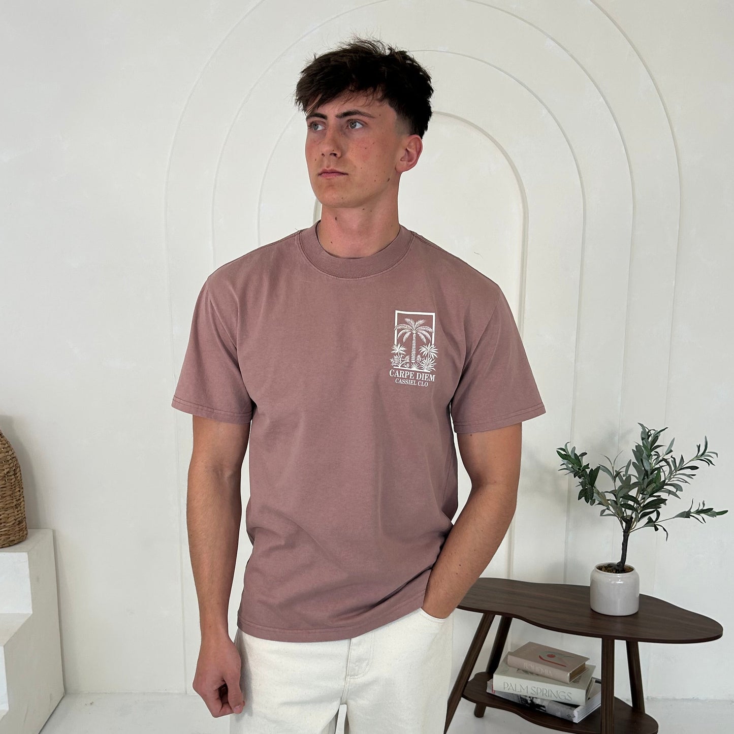 Cassiel Carpe Diem Faded Pink Tee