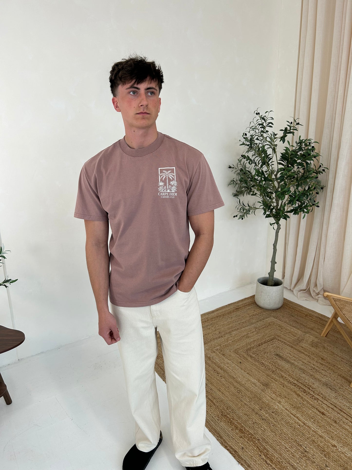 Cassiel Carpe Diem Faded Pink Tee