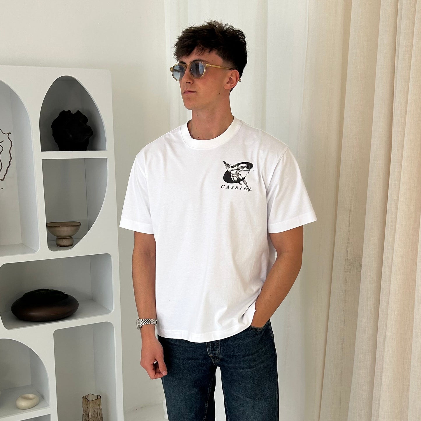 Cassiel Cherub Box White Tee