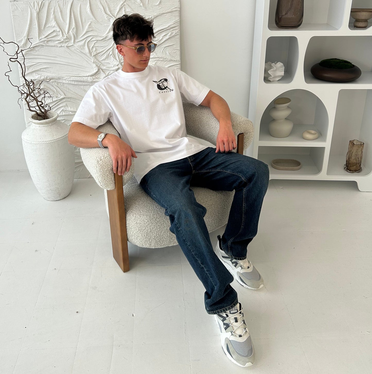 Cassiel Cherub Box White Tee