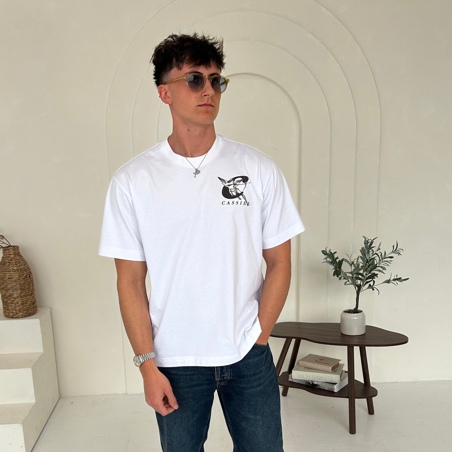 Cassiel Cherub Box White Tee