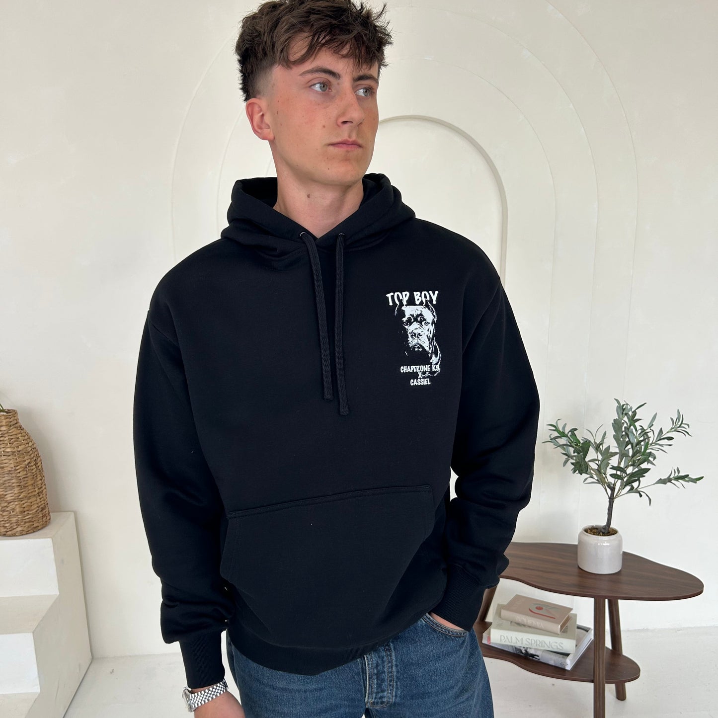 Cassiel X Chaperone K9 Top Boy Black Hoody