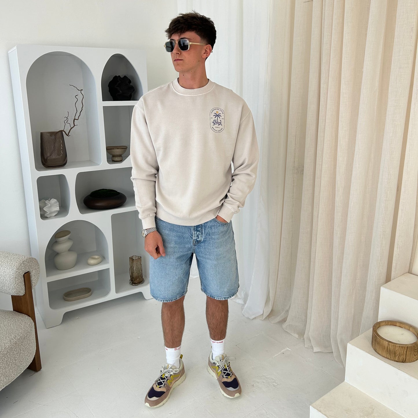Cassiel Paradise Cove Bone Sweatshirt