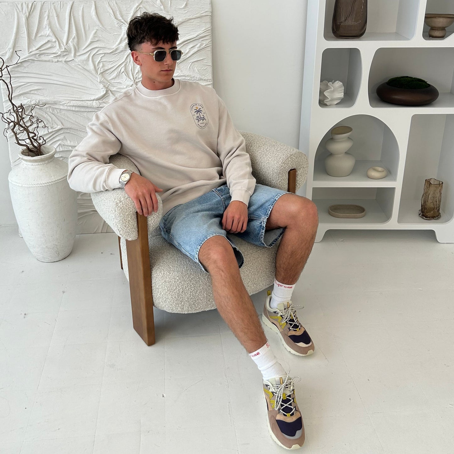 Cassiel Paradise Cove Bone Sweatshirt