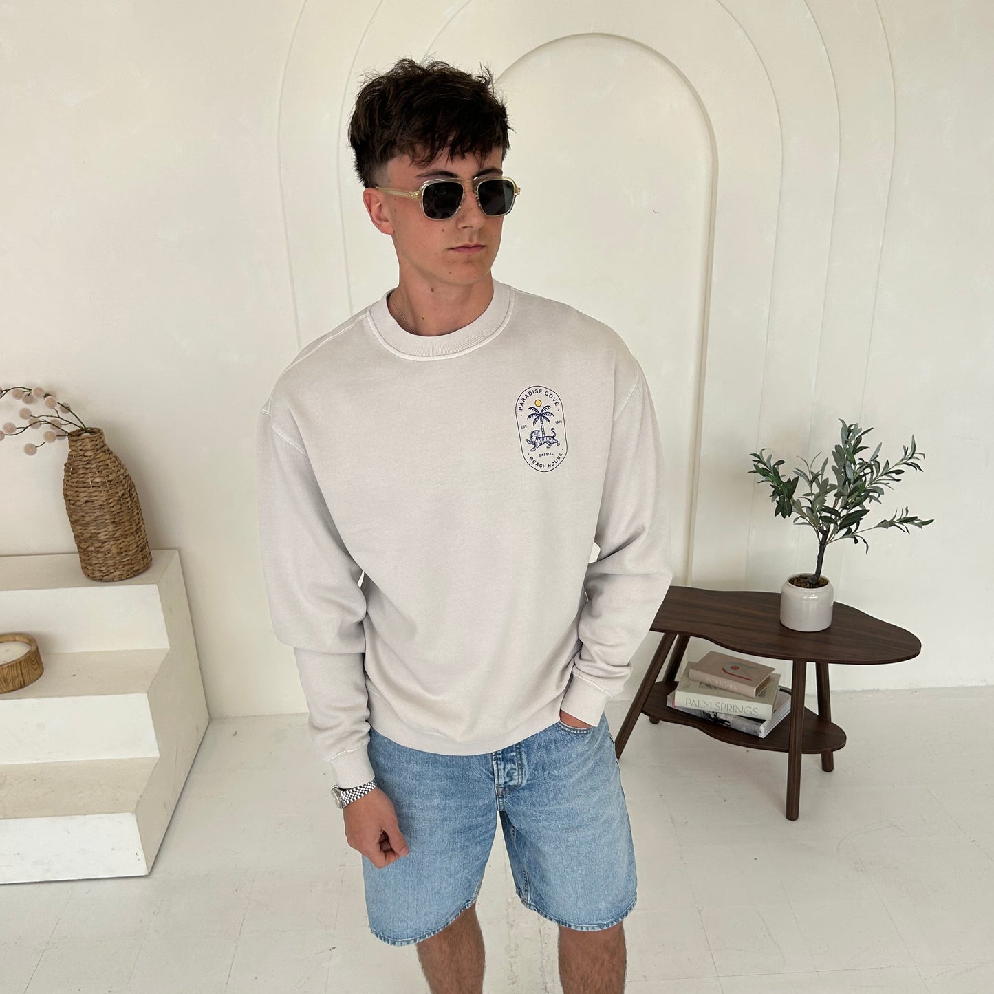 Cassiel Paradise Cove Bone Sweatshirt