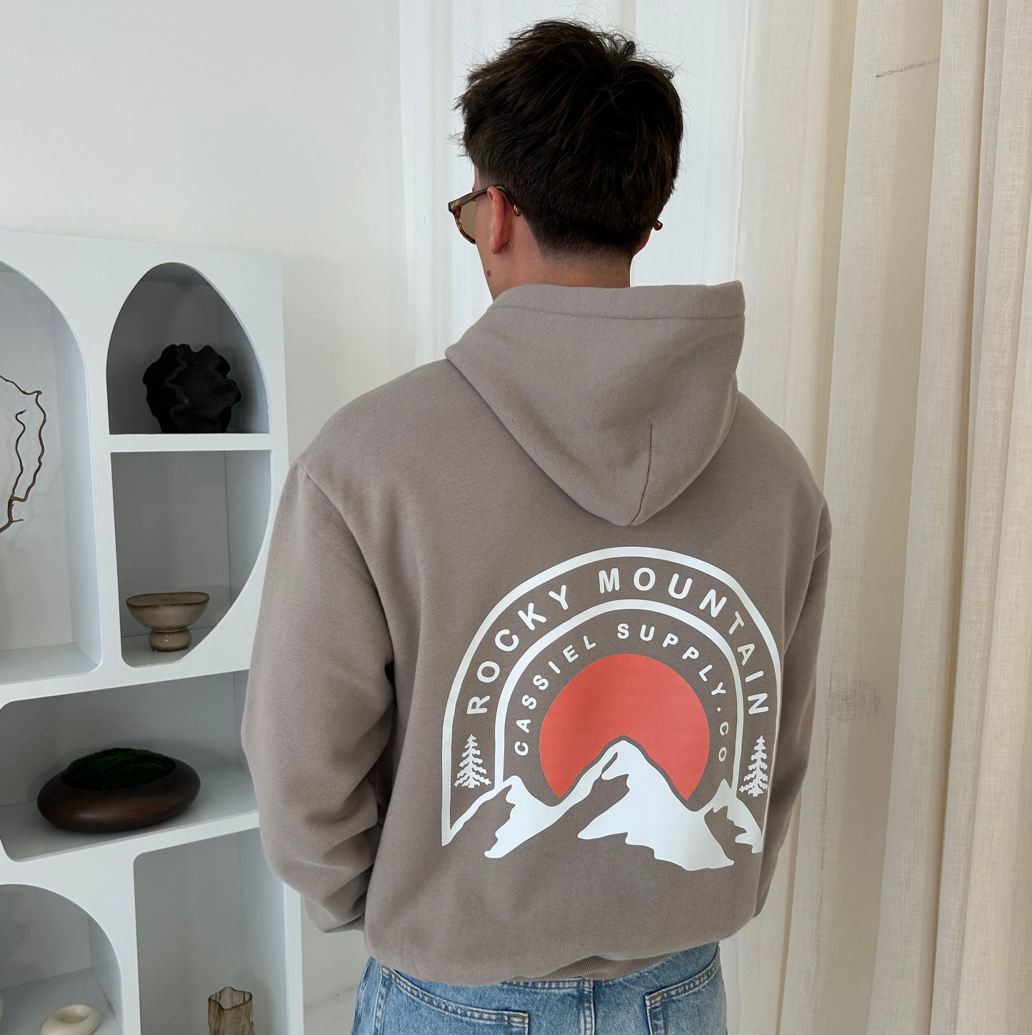Cassiel Rocky Mountain Mushroom Box Hoodie Sweatshirt