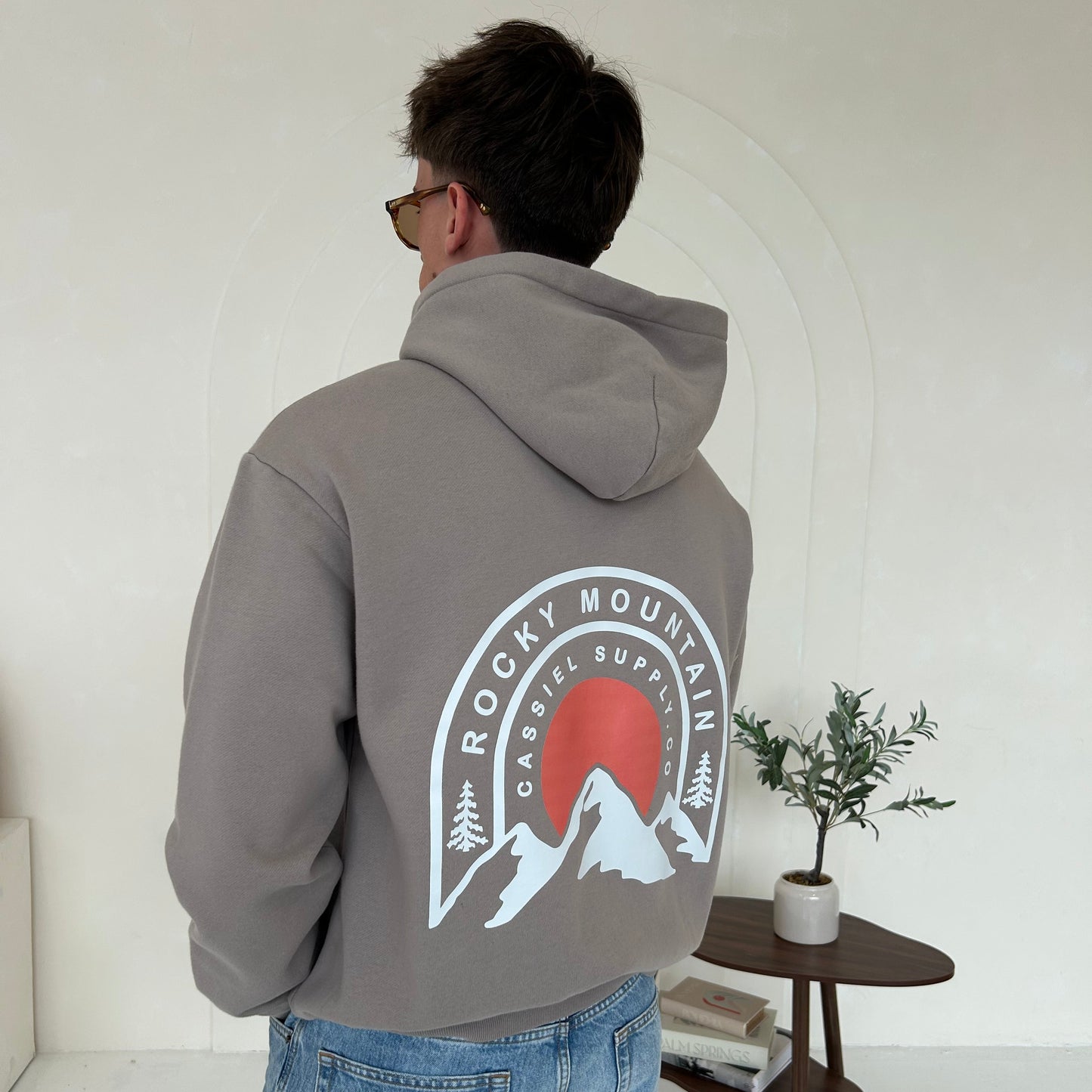 Cassiel Rocky Mountain Mushroom Box Hoodie Sweatshirt