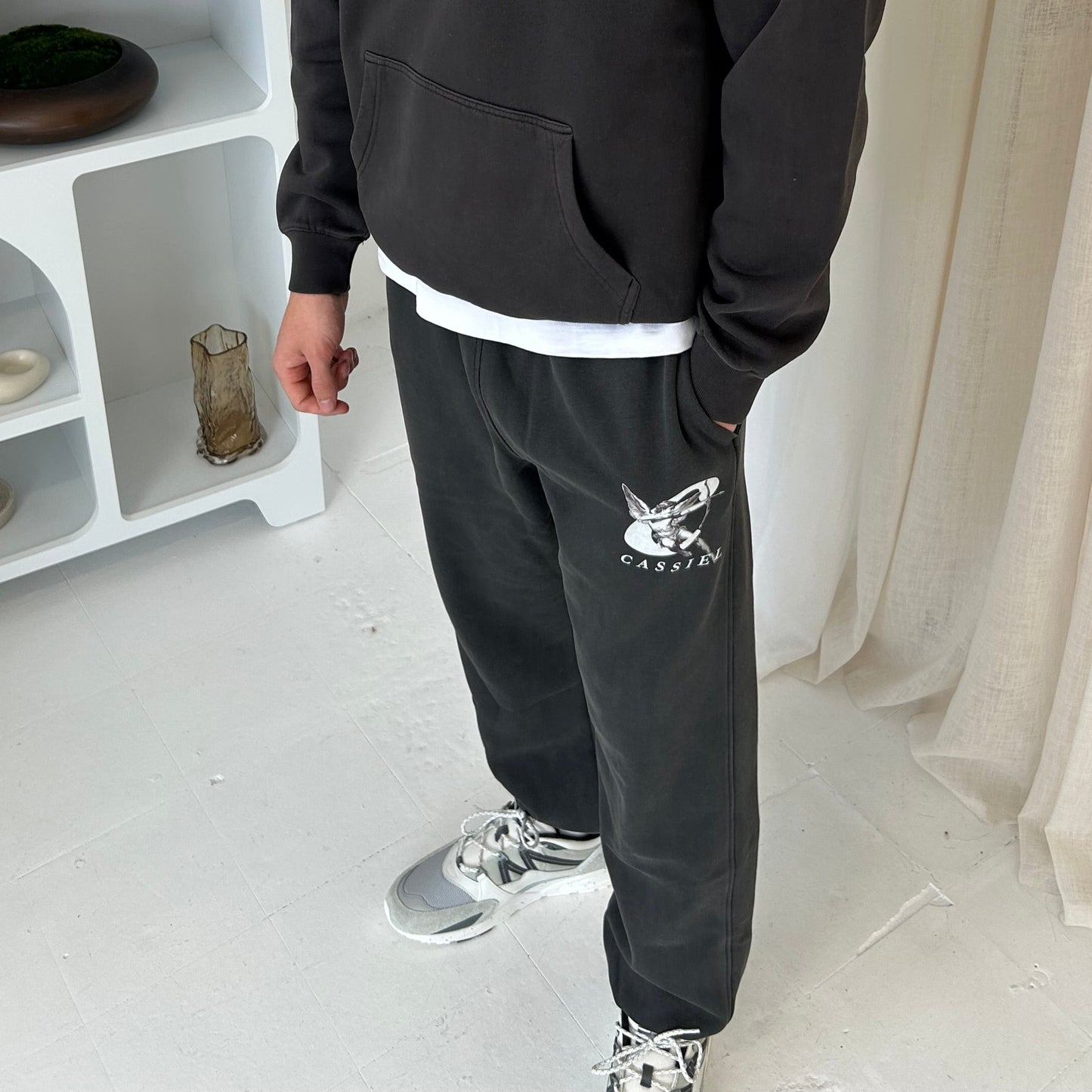 Cassiel Cherub Faded Black Sweatpant