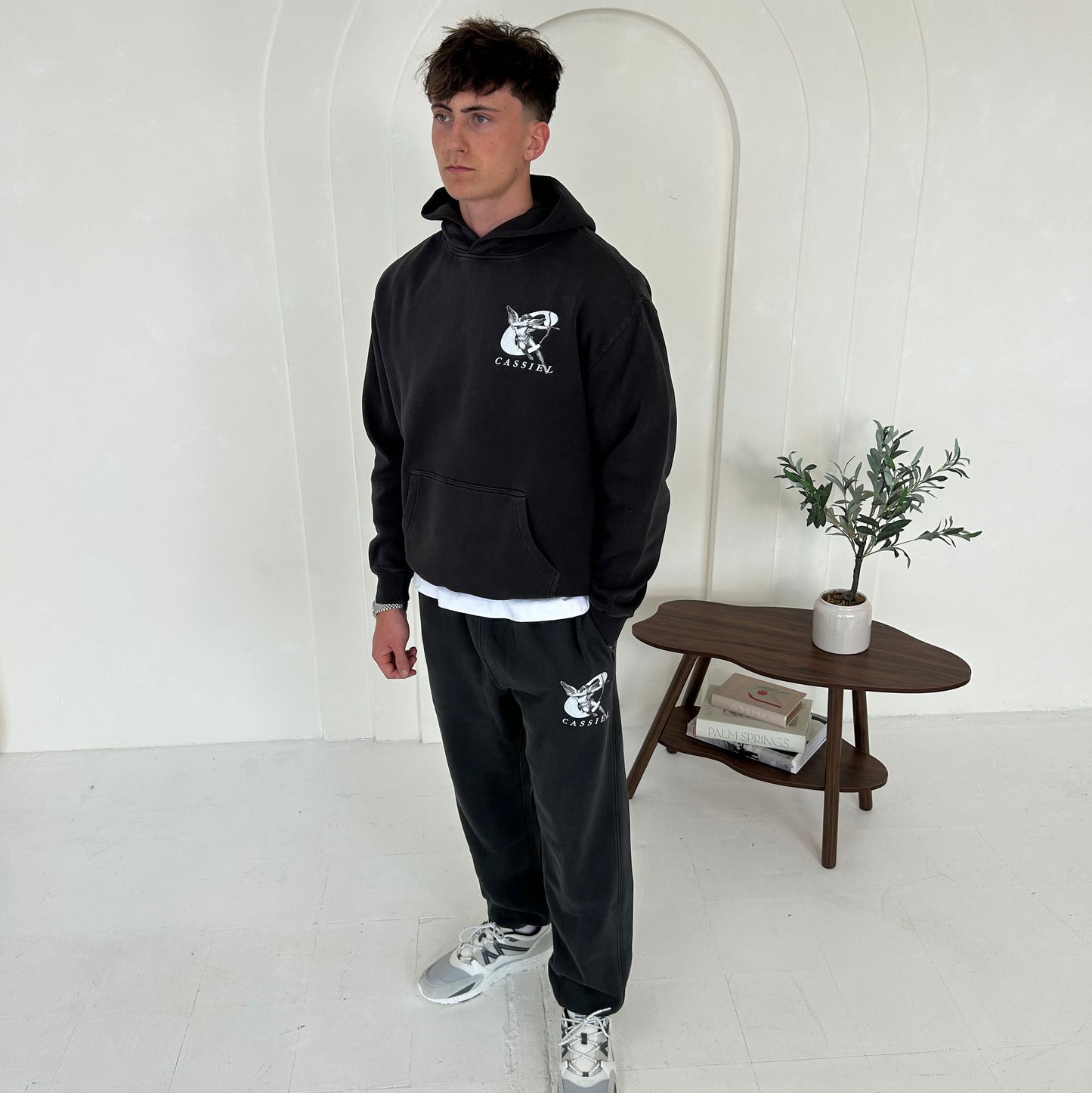 Cassiel Cherub Faded Black Hoodie