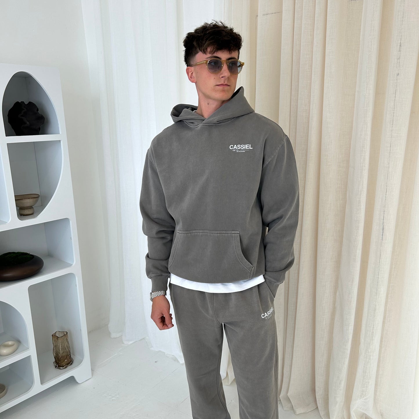 Cassiel For The Chosen Faded Grey Hoodie Sweatshirt