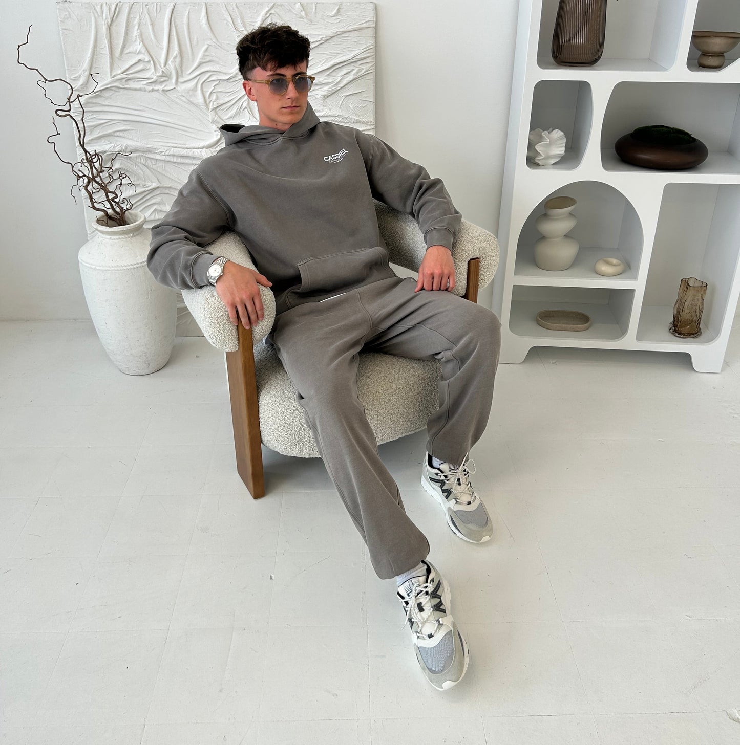 Cassiel For The Chosen Faded Grey Hoodie Sweatshirt