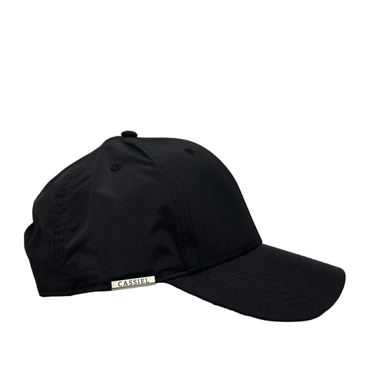 Cassiel Nylon Metal Badge Black Cap