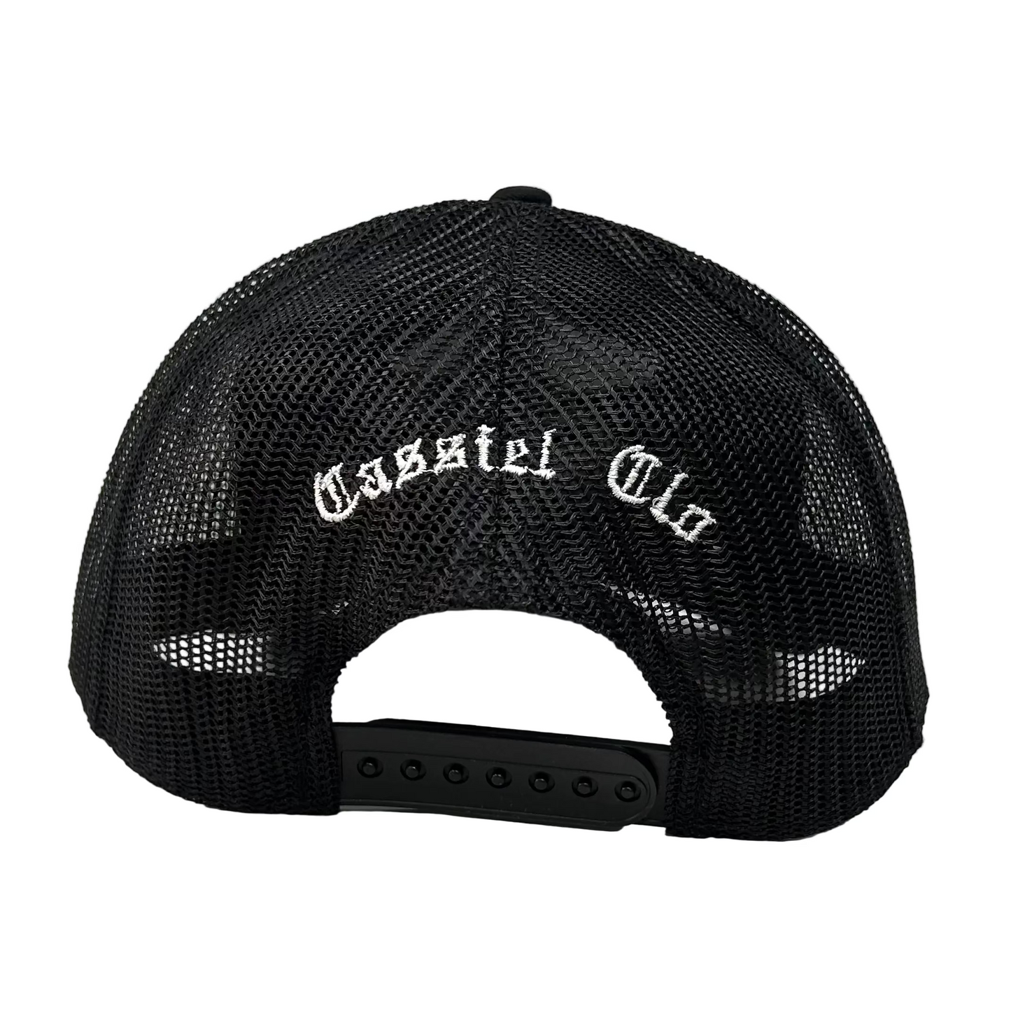 Cassiel Speed Kings Embroidered Black Trucker Cap