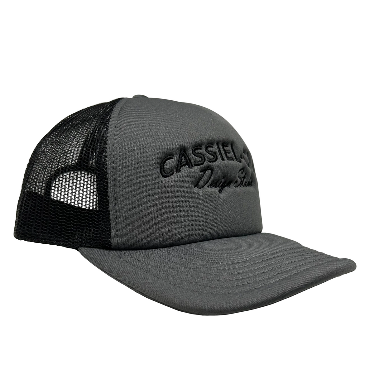 Cassiel Arch Logo Grey Foam Trucker Cap