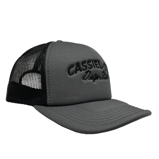 Cassiel Arch Logo Grey Foam Trucker Cap