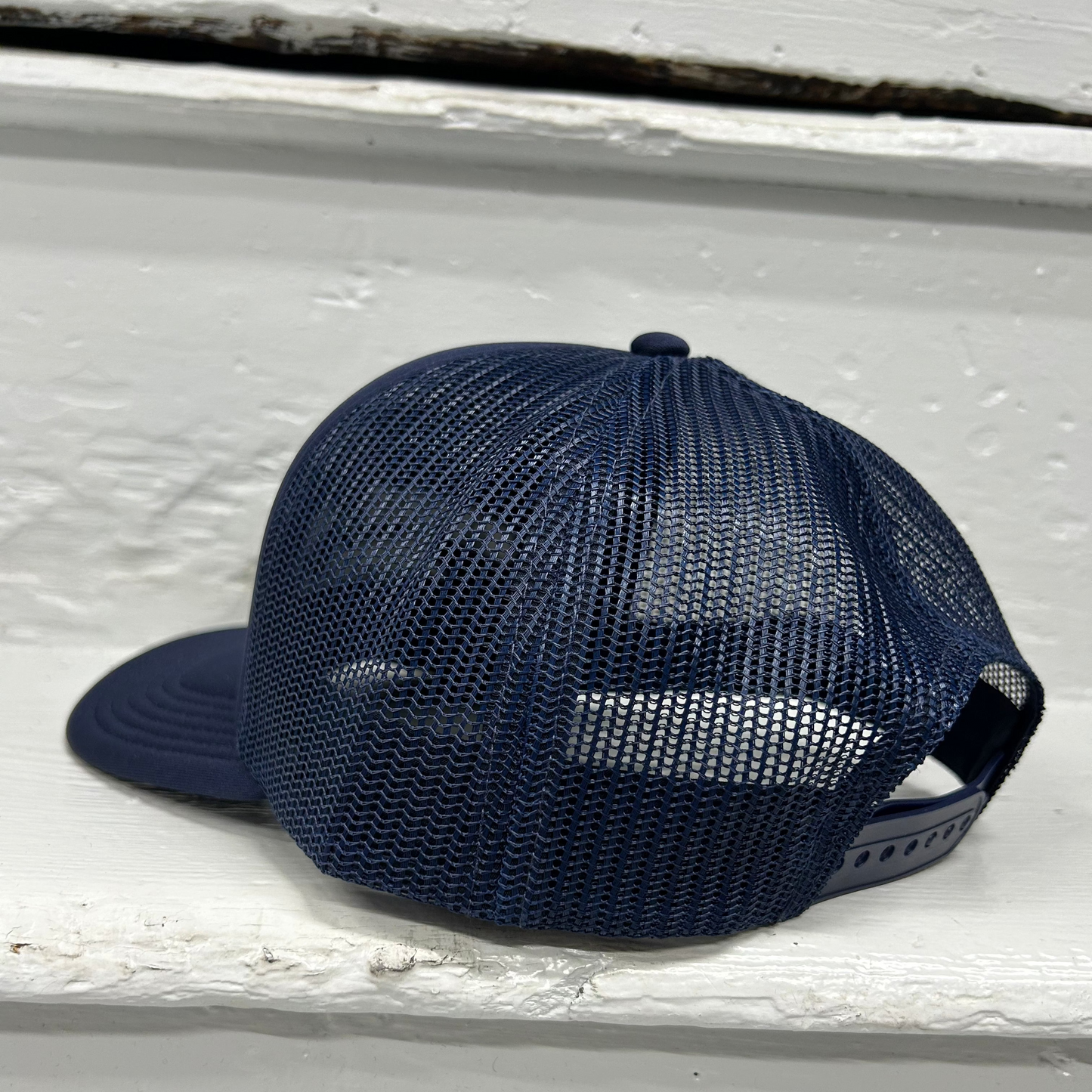 Cassiel Arch Logo Navy Foam Trucker Cap