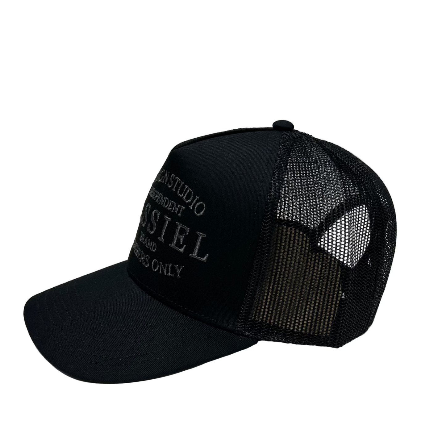 Cassiel Brand Members Only Embroidered Black Trucker Cap