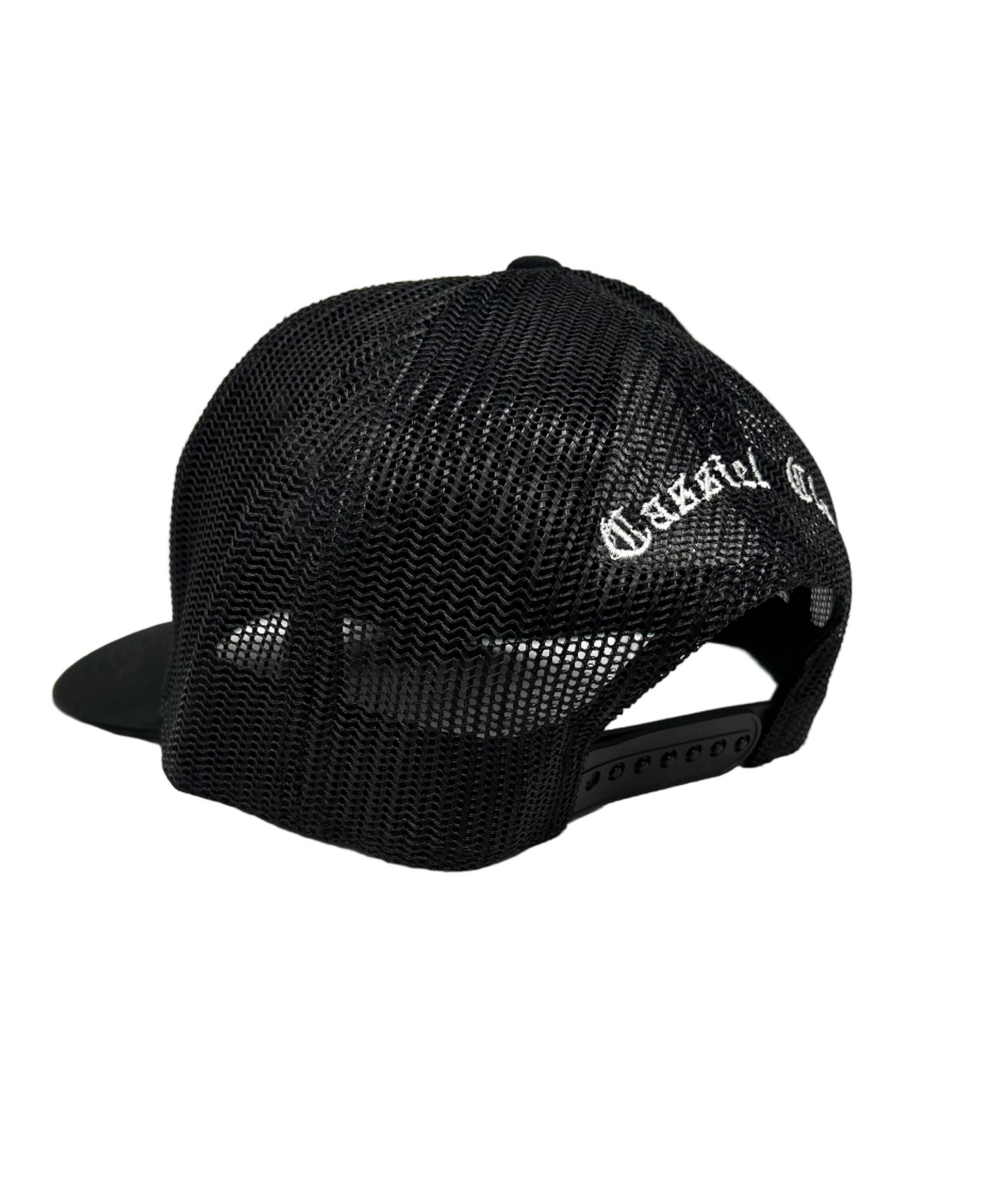 Cassiel Eagle Embroidered Black Trucker Cap