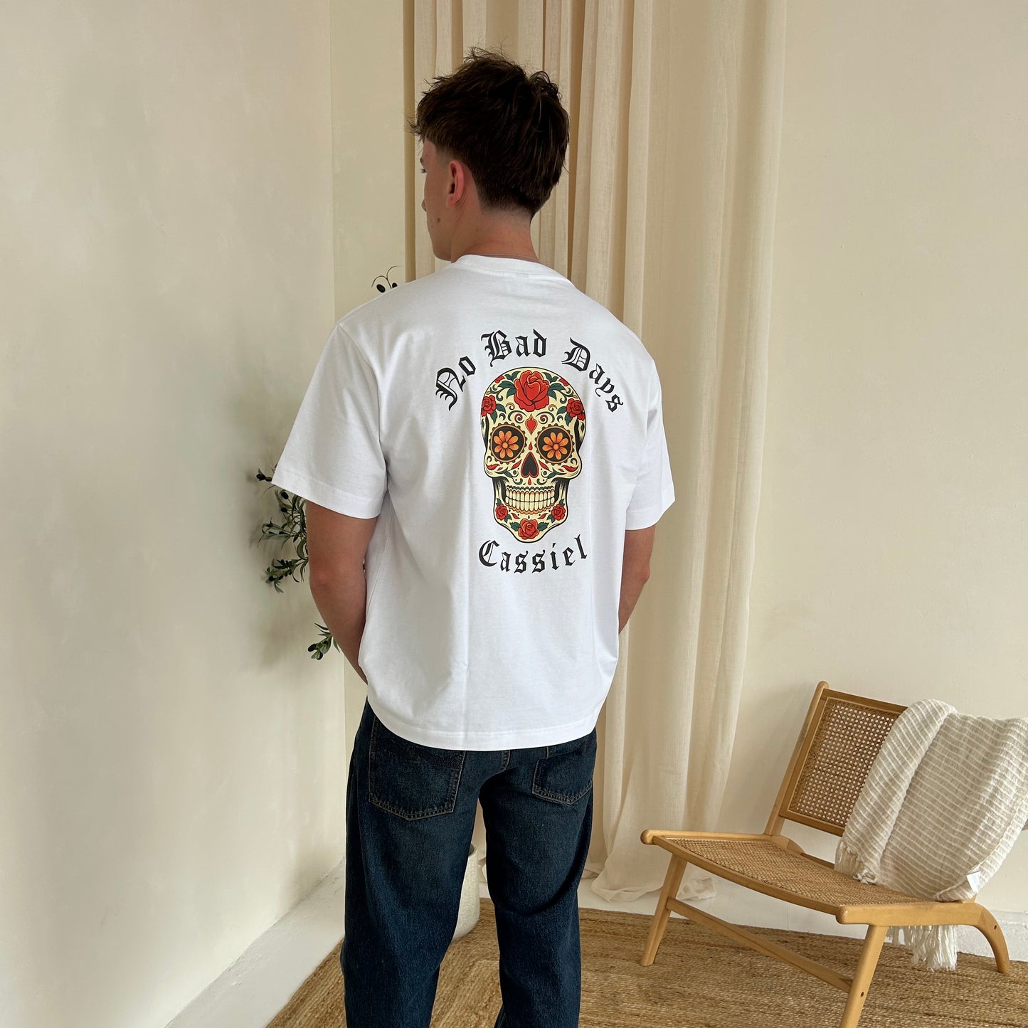 Cassiel Skull Box White Tee