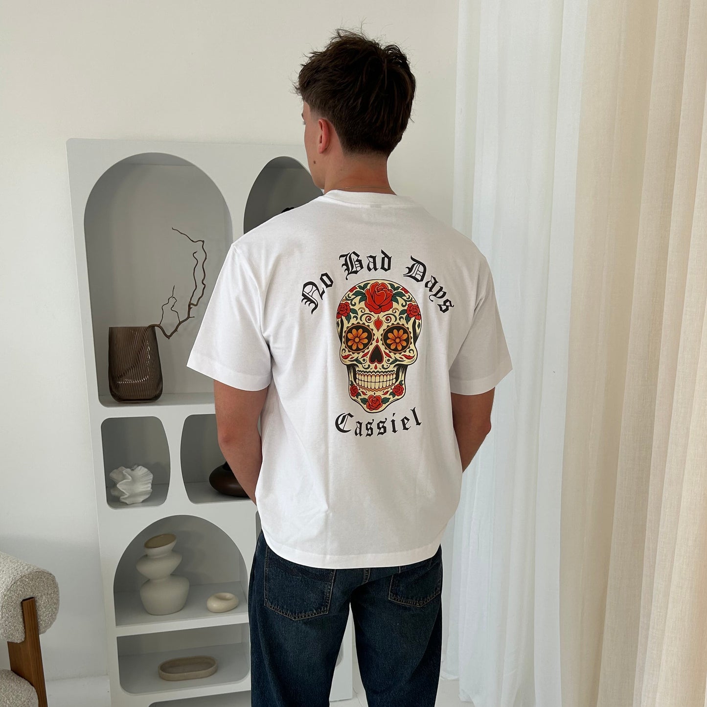 Cassiel Skull Box White Tee
