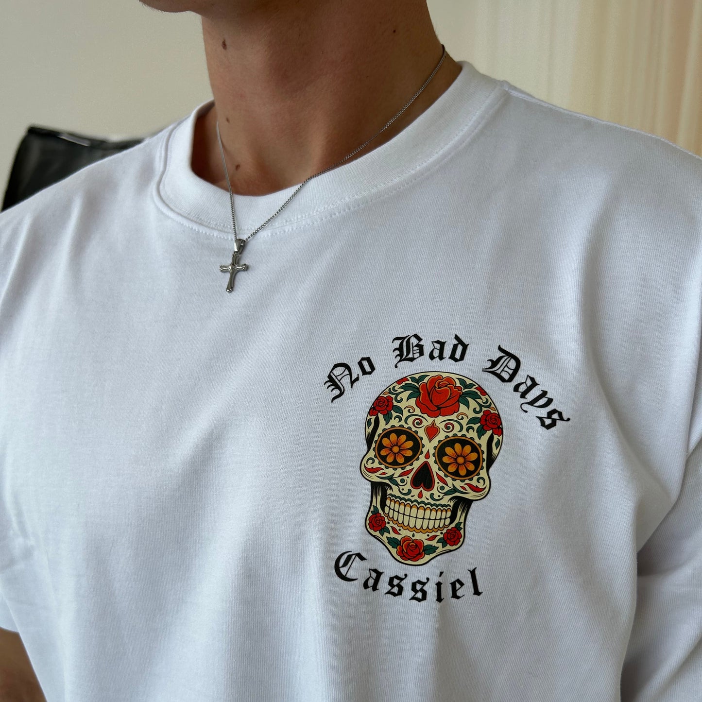 Cassiel Skull Box White Tee