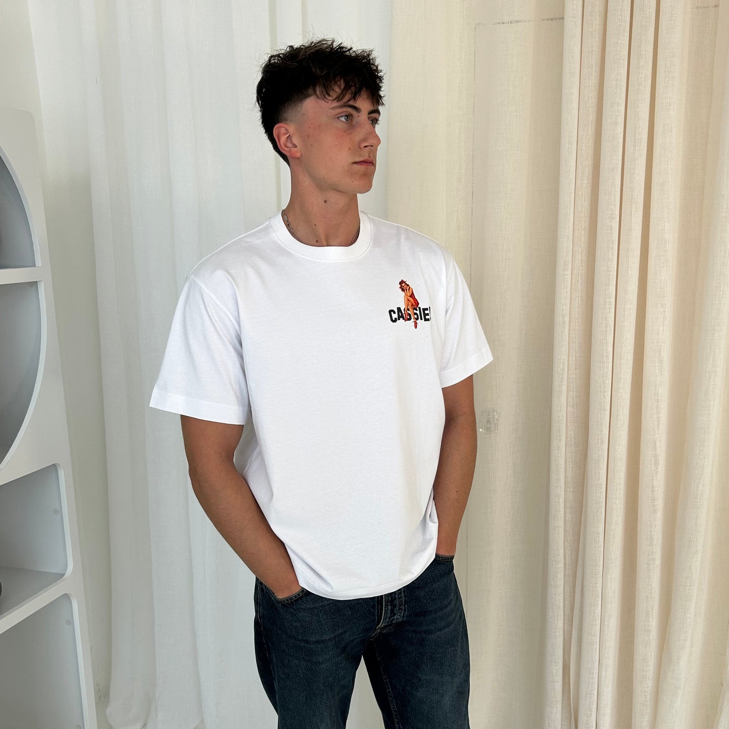 Cassiel Pinup Box White Tee