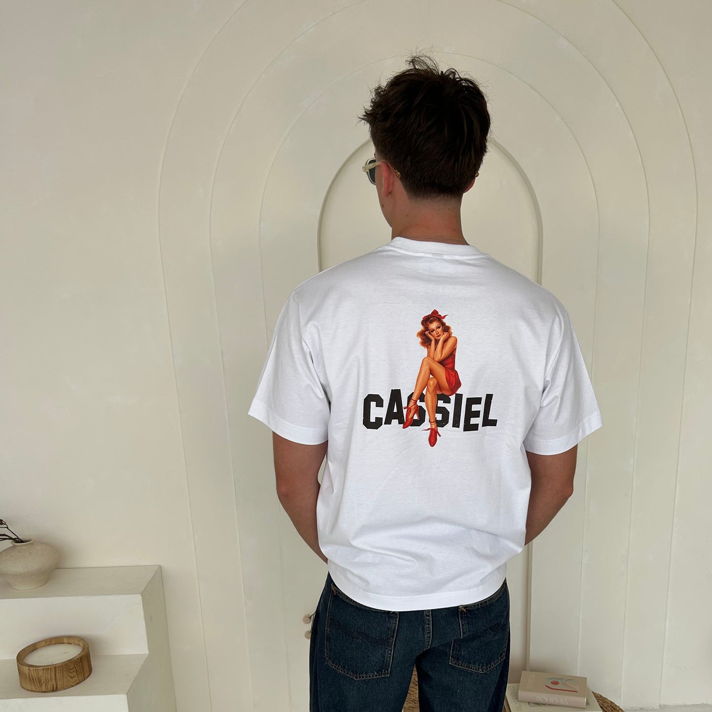 Cassiel Pinup Box White Tee