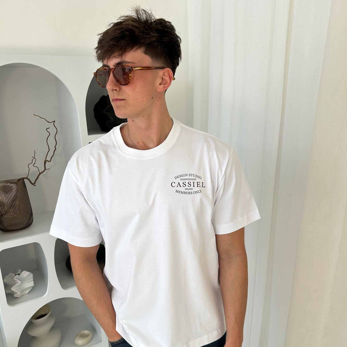 Cassiel Brand Box White Tee