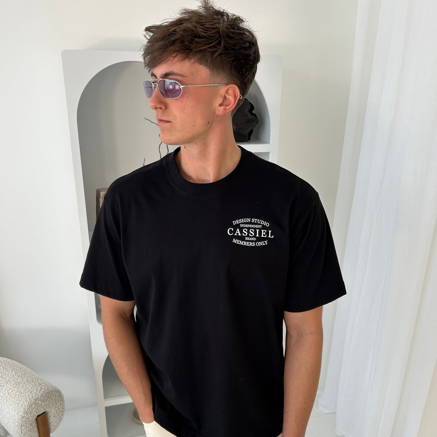 Cassiel Brand Box Black Tee