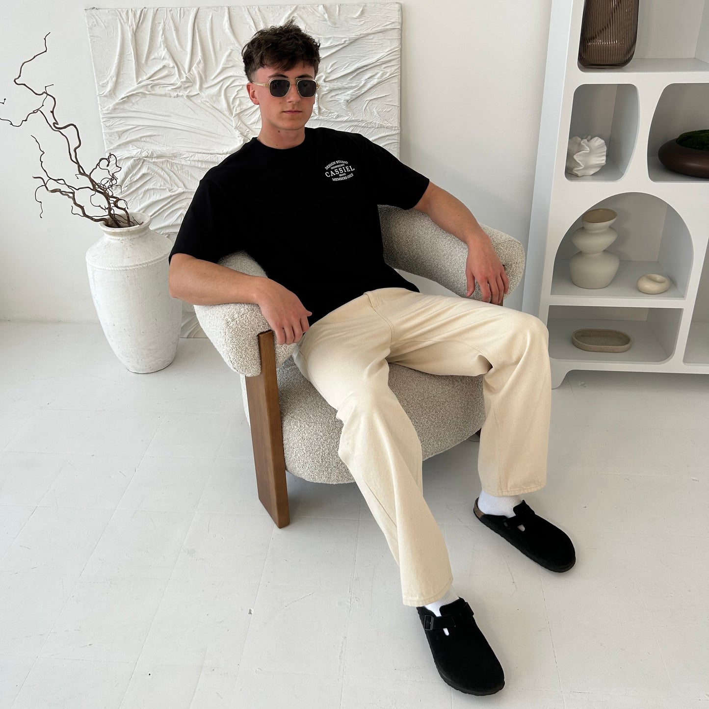 Cassiel Brand Box Black Tee
