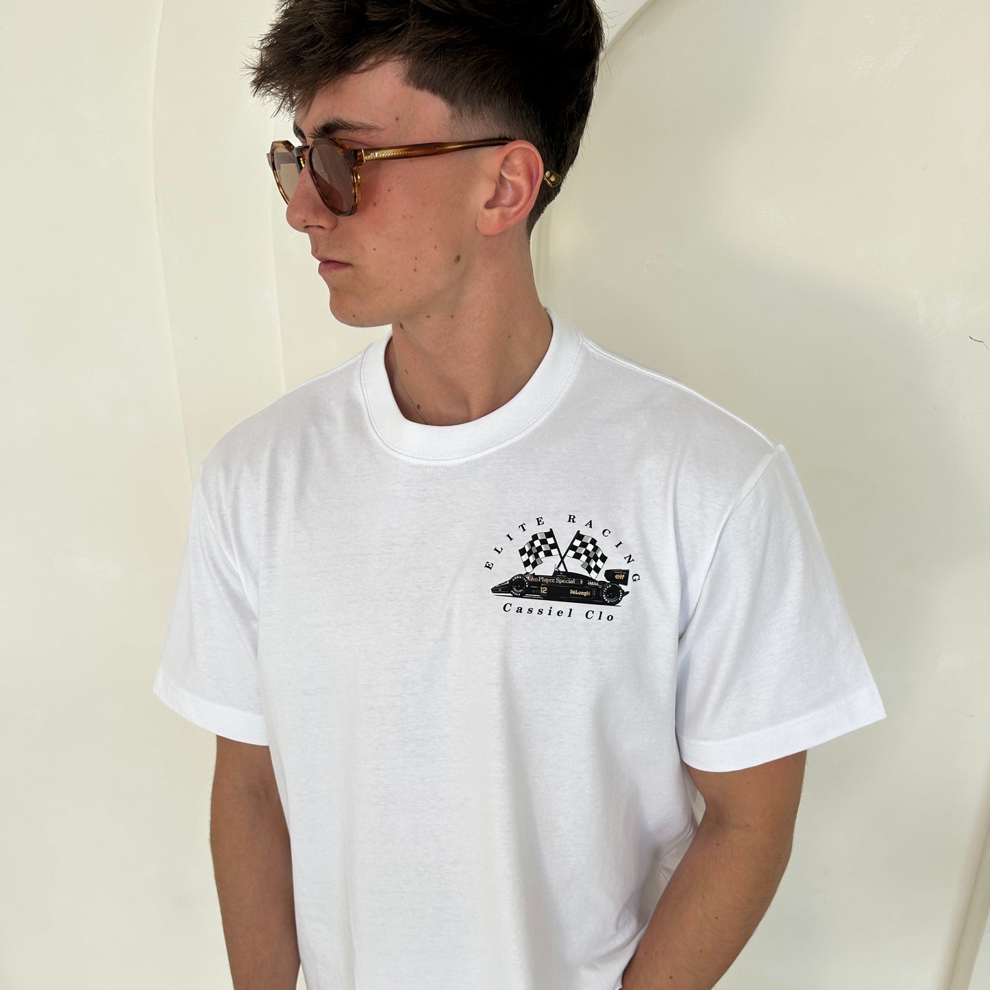 Cassiel Elite Racing Box White Tee