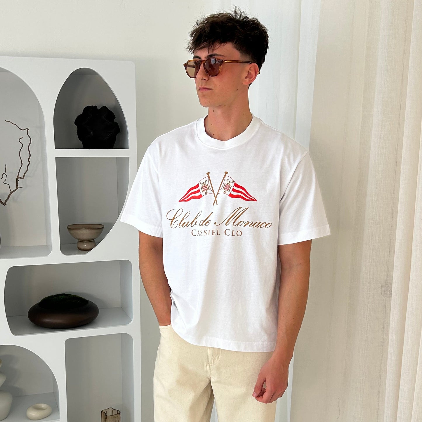 Cassiel Club De Monaco Box White Tee