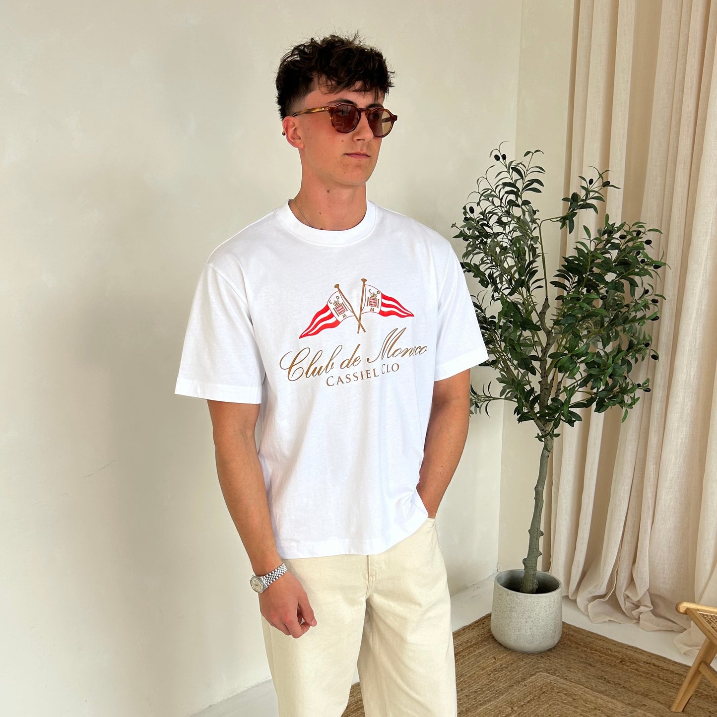 Cassiel Club De Monaco Box White Tee