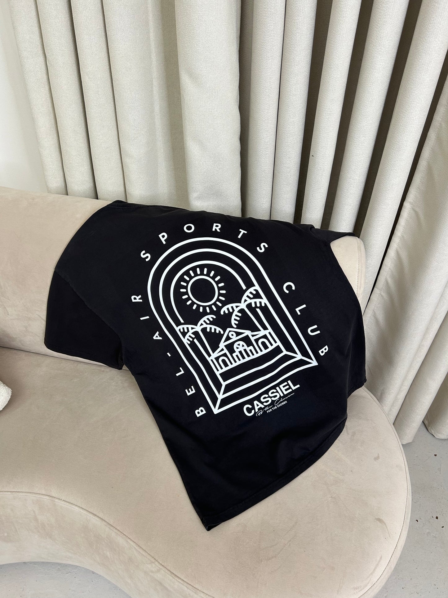 Cassiel Bel Air Sports Club Black Tee