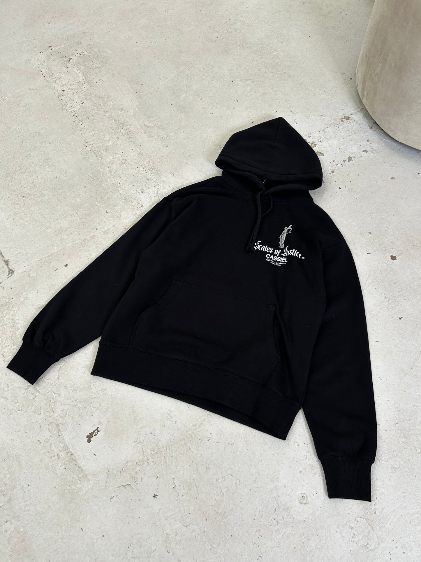 Cassiel Justice Black Hoodie Sweatshirt