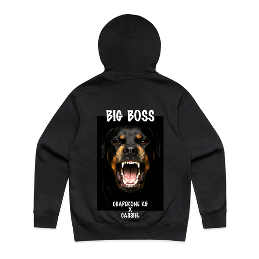 Cassiel X Chaperone K9 Big Boss Black Hoody