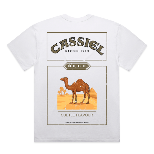 Cassiel Camel Faded White Tee