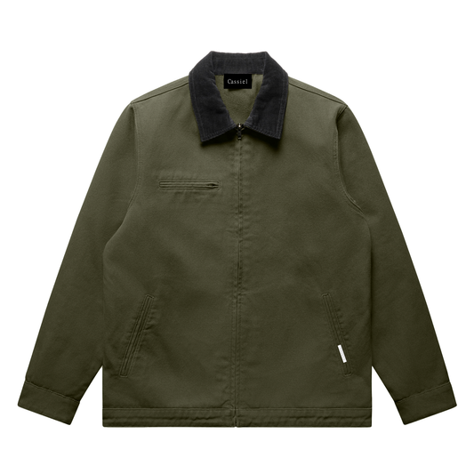 Cassiel Canvas Cord Collar Green Jacket
