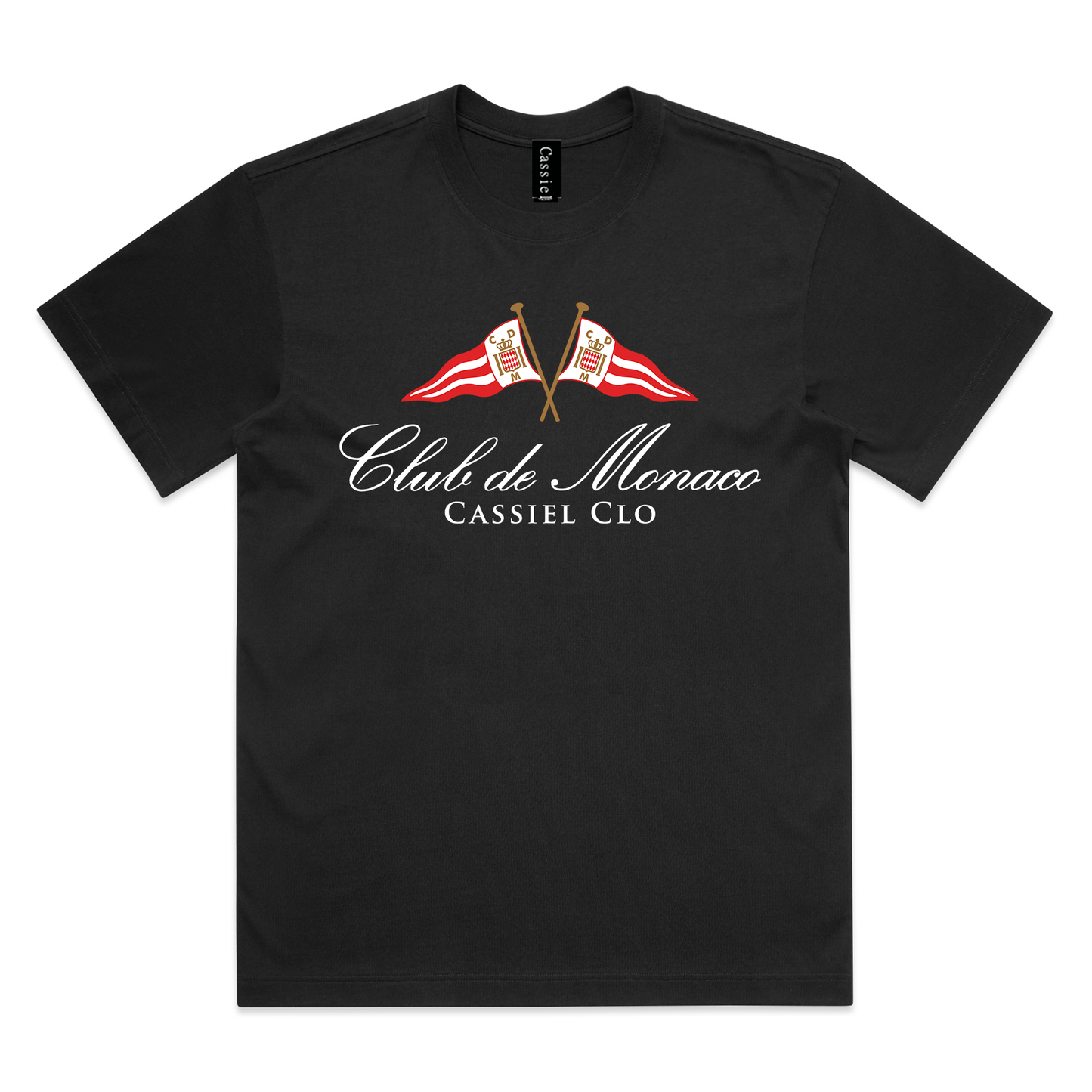 Cassiel Club De Monaco Box Black Tee
