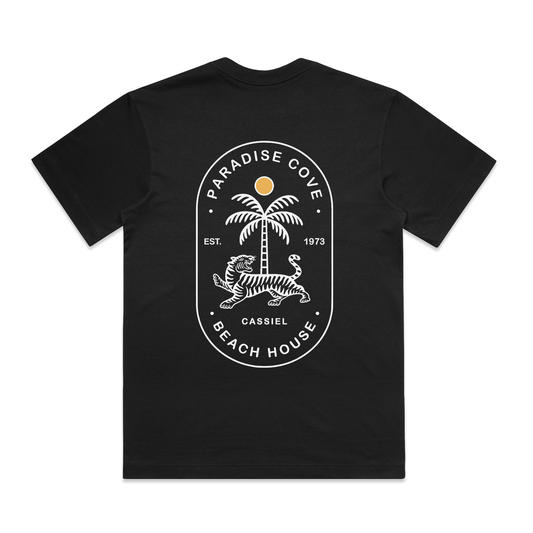 Cassiel Paradise Cove Box Black Tee