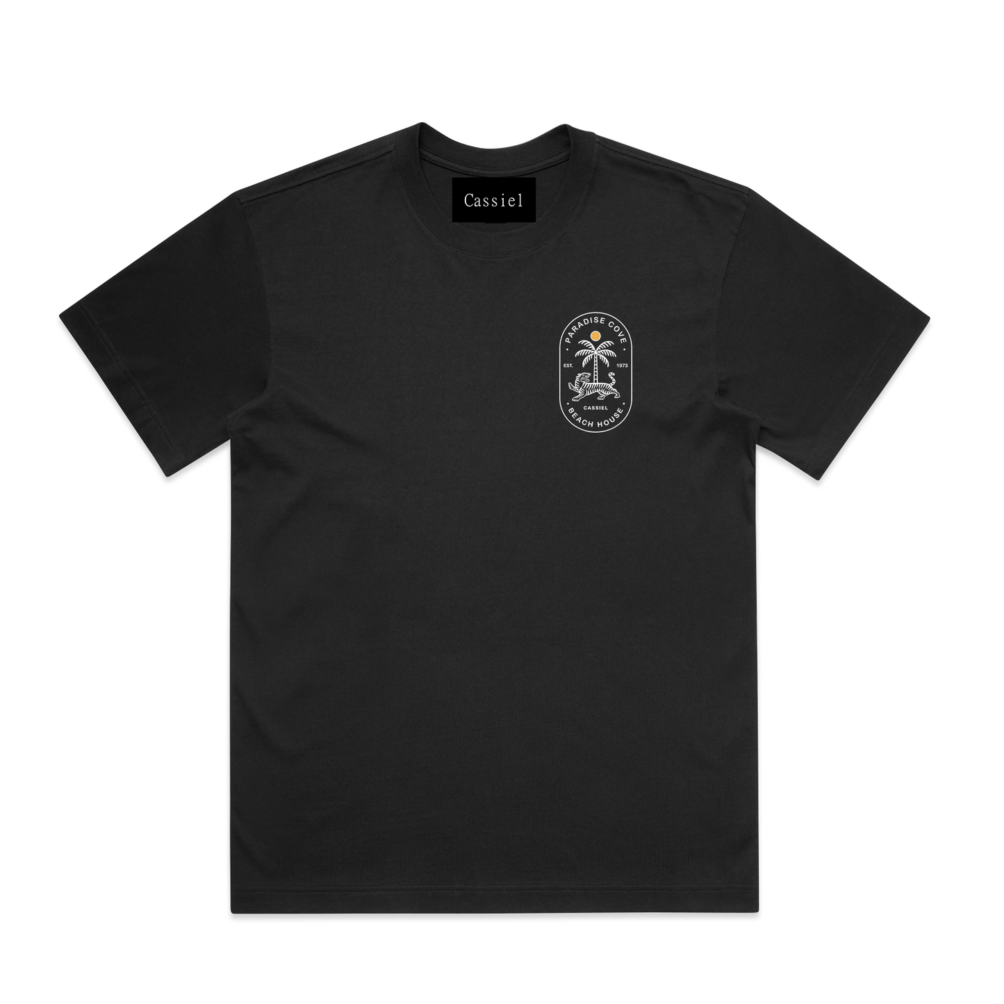 Cassiel Paradise Cove Box Black Tee