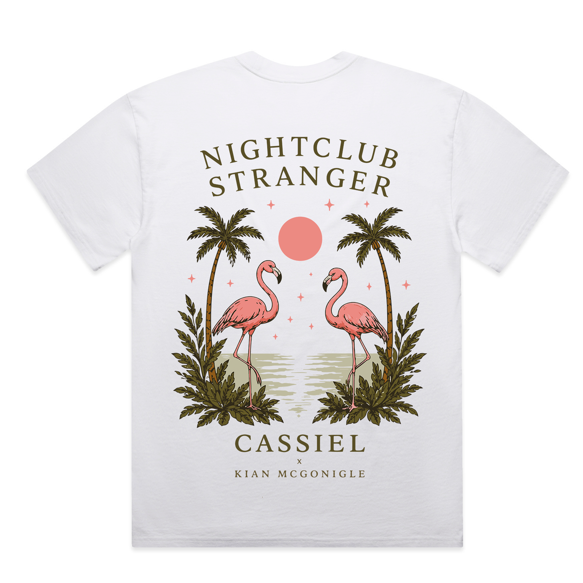 Cassiel Nighclub Stranger Faded White Tee