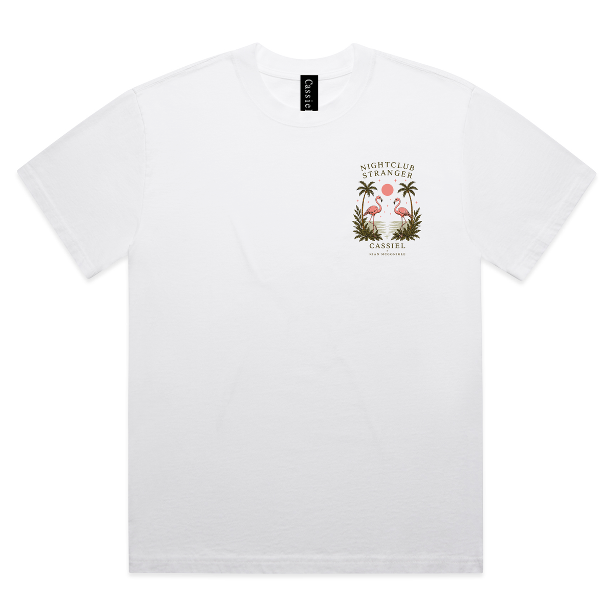 Cassiel Nighclub Stranger Faded White Tee