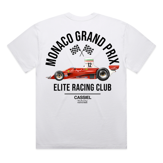 Cassiel Monaca Grand Prix Faded White Tee