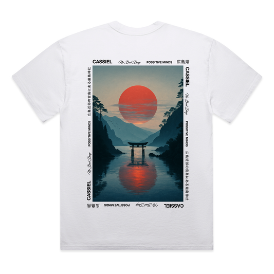 Cassiel Sunset Faded White Tee