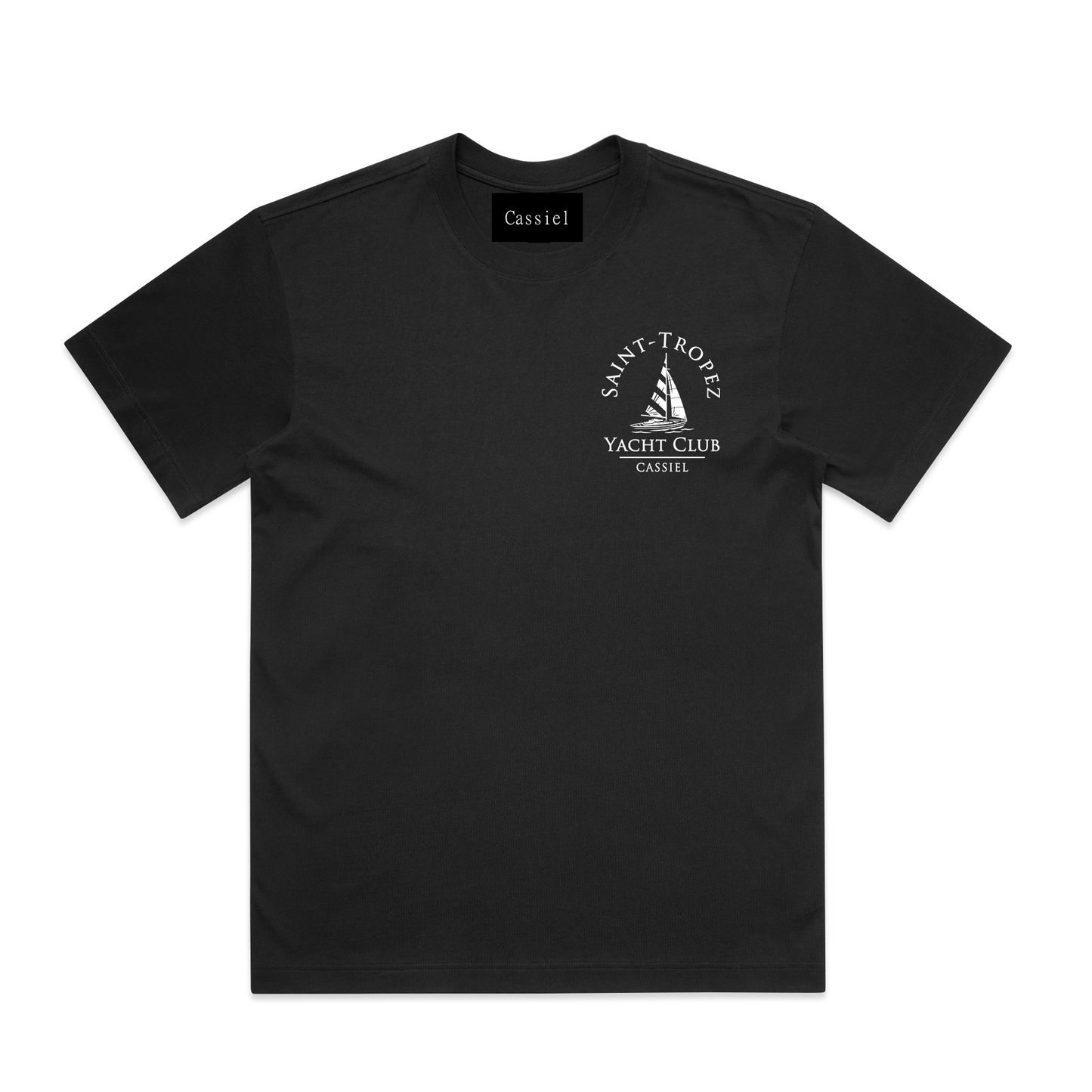 Cassiel Saint Tropez Yacht Box Black Tee