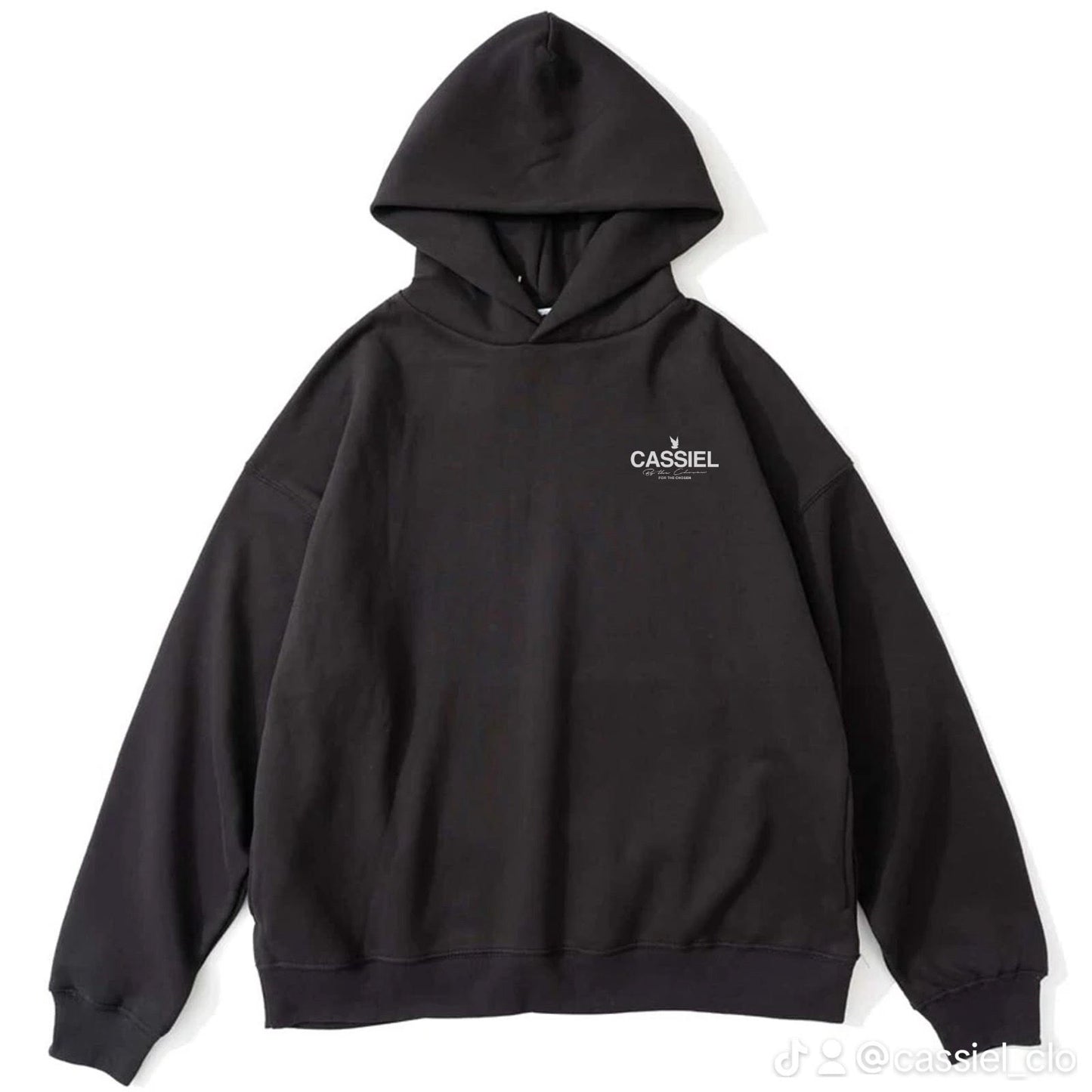 Cassiel Doves Black Hoodie Sweatshirt